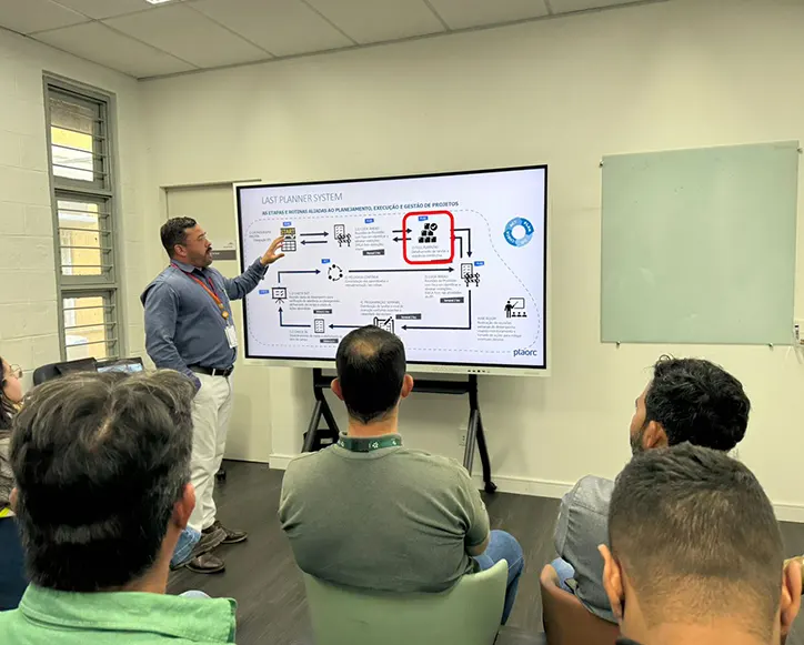 Equipe da PLAORC em reunião de análise e priorização de projetos
